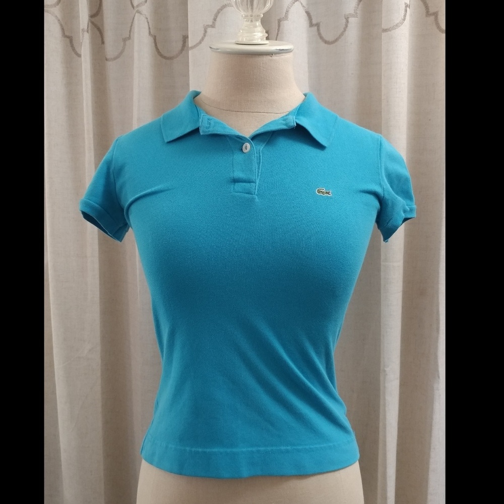 Teal lacoste polo